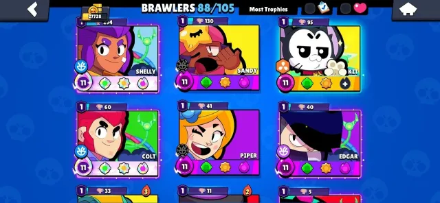 BEST ACCOUNT FOR ITS PRICE! 11 LEGENDARY 2 ULTRA-LEGENDARY, 27728 trophies, 88 brawlers, 9 primes