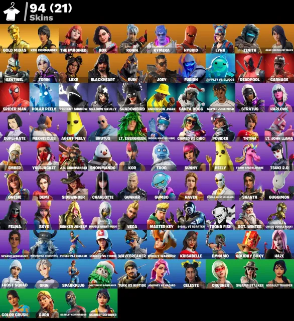 🔥 Compte Fortnite | Niveau 3093 | 94 Tenues | 318 Victoires, Продажа, скины 94