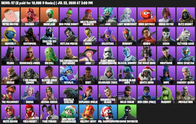 🔵🔷 57 skins | Backlash | Peter Griffin | Valeria | Santa Dogg | You can change your email 🔷🔵, Sale, skins 27