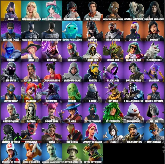 🔥KONTO FORTNITE 🔥 ZMIANA MAILA 🔥GLOW 🔥61 SKINÓW 🔥68 KILLÓW 🔥50 GLIDERÓW 🔥 OD 450+ DNI🔥, Sprzedaż, skiny 61