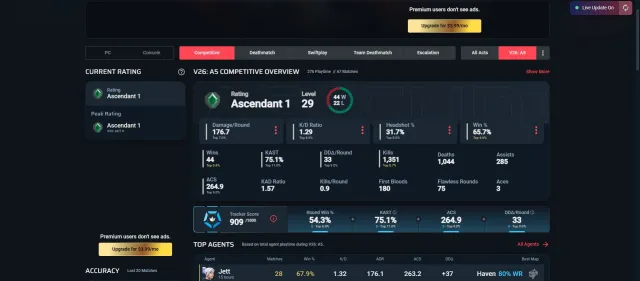 Ascendant 1 account current rank/high mmr 26v5 Dolmirs revenge vandal FullAccess, Sale, Ascendant 1, Agents: 8, Skins: 1