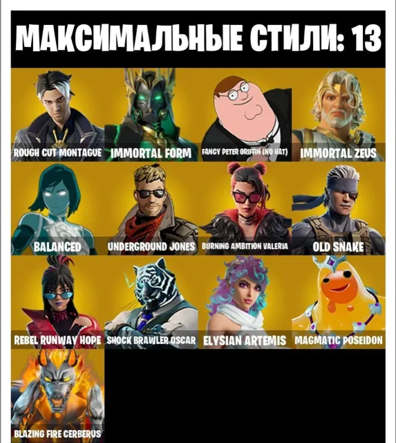 🍌35 skin 🍌 Ölümsüz Form 🍌 Şık Peter Griffin (Şapkasız) 🍌 350 VB 🆘NADİR KONTRATAK SKİNİ VAR, Satış, skinler 35
