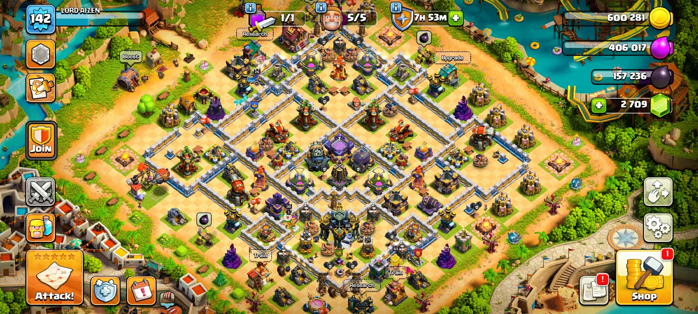 TH 17 👑STRONG ACCOUNT👑(BK53,AQ63,MN41,GW38,RC26)🔰1700+ Gems🔰126 XP✨Strong Max Equipment, 17 TH Main Village, 9 TH Builder