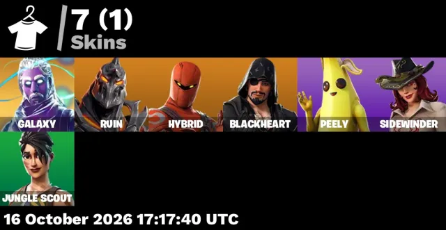 🦄 【FORTNITE】 🌸 Galaxy, Take The Elf, Ruin, Hybrid, Blackheart 🌸 7 скинов | 328 ур. | 700 V-Bucks, Продажа, скины 7