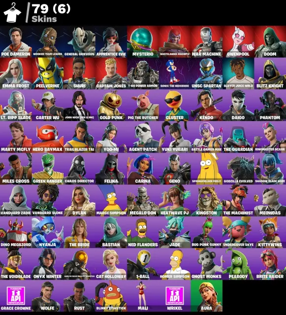 🔥 COMPTE FORTNITE STACKÉ | PC/XBOX/PSN | NIVEAU 2207 | 79 SKINS | 250 VB ⚡, Vente, skins 79