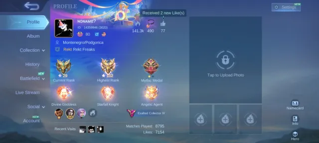 Selling a juicy account, Sale, Rank: Mythical Immortal, Level: 80, Win rate: 55%, Heroes: 125, Skins: 351