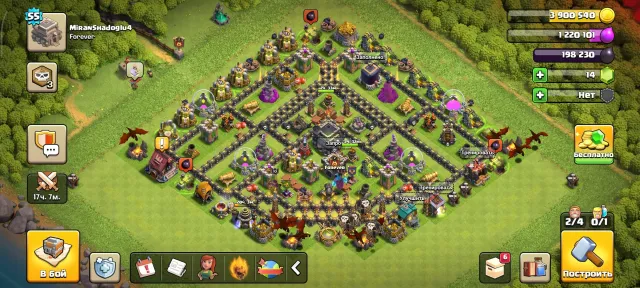 Clash of Clans 9TX full, 9 TH Native Village, 4 TH Builder