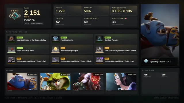 ✨2151 MMR✅8135 Ordnung✅✨Techies/CM/PA✨Sets✨Landschaft✨Gegnerbildschirm✨🎯33 Doppelte🎯60 TOKEN, Verkauf, 2151 MMR, 8135 Ordnung, 8135 Höflichkeit, 1279 Spiele, 1312 Stunden