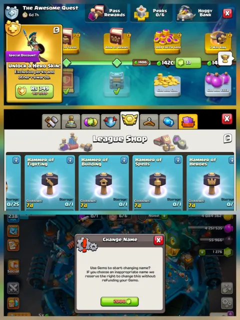 Th18➤near max account➤builder apprentice max➤6 hero max➤8 epic max almost➤Nc 2k➤1X XL SCENERY HAVE, 18 TH Родной Деревни, 10 TH Строителя