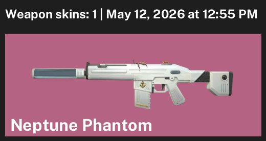 The Phantom Neptune, Sale, Ranked locked, Agents: 7, Skins: 1