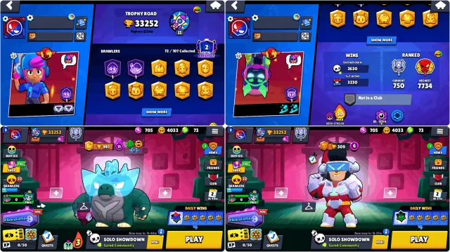 33,200🏆STAR SHELLY❤️OLD LEAGUE 2024❤️SPRAY FOR 30 RANK❤️GODZILLA BUZZ❤️CAPTAIN CARL❤️, 33200 trophies, 72 brawlers, 2 primes