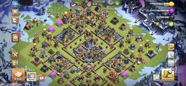 Selling a powerful Clash of Clans account 18 TH, 18 Town Hall of the Home Village, 10 Builder Hall