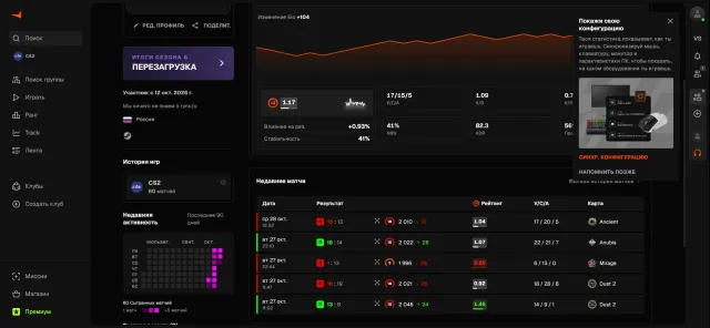 【 FACEIT 10 LVL 】【 2000 ELO 】【 ☑️ VERIFIED + PRIME 🔓 】