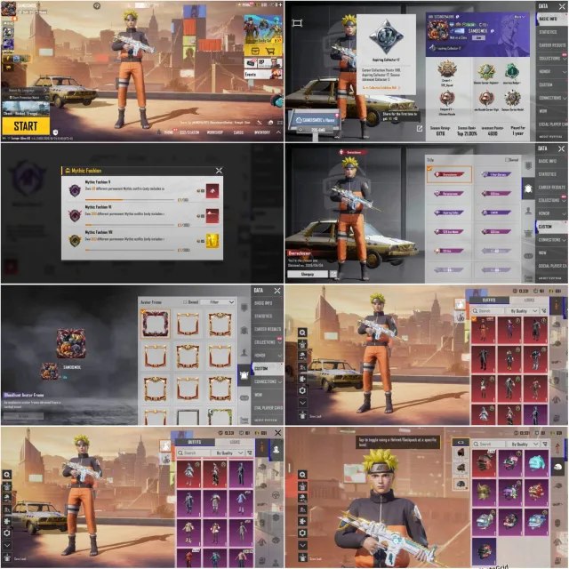 4 Guns (KillMsg)Scarl Lvl 3"Mythic Helemt"Mythic Bag"Urban Pant"Acadmey Uza"DuneShine/Pool Daica, Продажа, 58 уровень, Ранг: Корона, 20+ мифик скинов, 1-9 прокачиваемых оружий, 1-4 килл чатов, Нет спорт каров