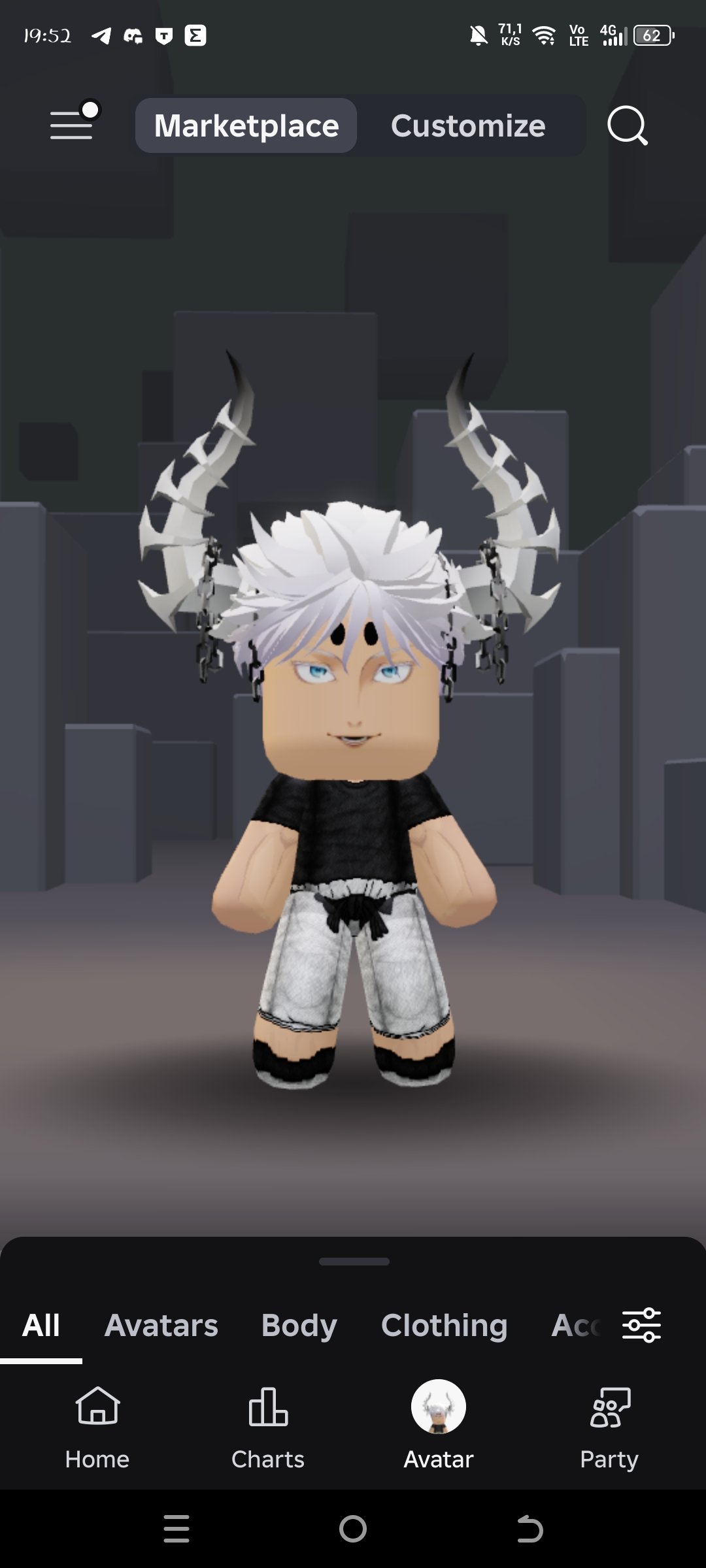 An account with two anime skins, Gojo and Nagi., Sale, Voice chat: Yes