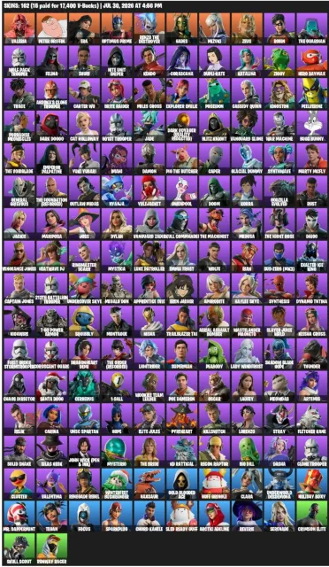 Sale of 162 skins, 228 pickaxes, and 170 emotes., Sale, skins 162