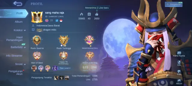 SAFE & CHEAP |ROGER LUCKYBOX, FLORYN SANRIO,KARINAKOF,NATA CC & 49 EPIC SKINS, Продажа, Ранг: Легенда, Уровень: 107, Процент побед: 51%, Герои: 133, Облики: 294