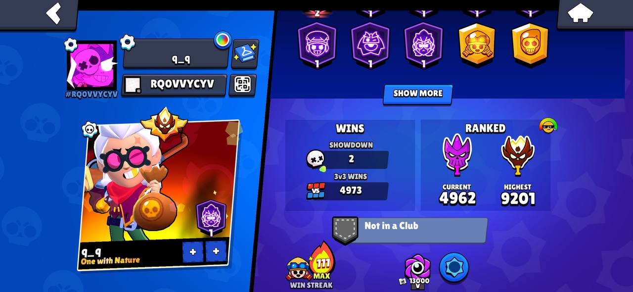 IN THE POWER LEAGUE AND THE RANKED MASTER FOR 2024, trophies 19667, brawlers 87, primes 9