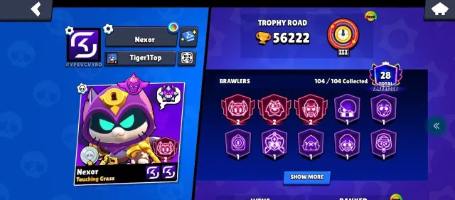 Top akk v bs 56k icon icon Jay man music HDTV, trophies 56222, brawlers 104, primes 28