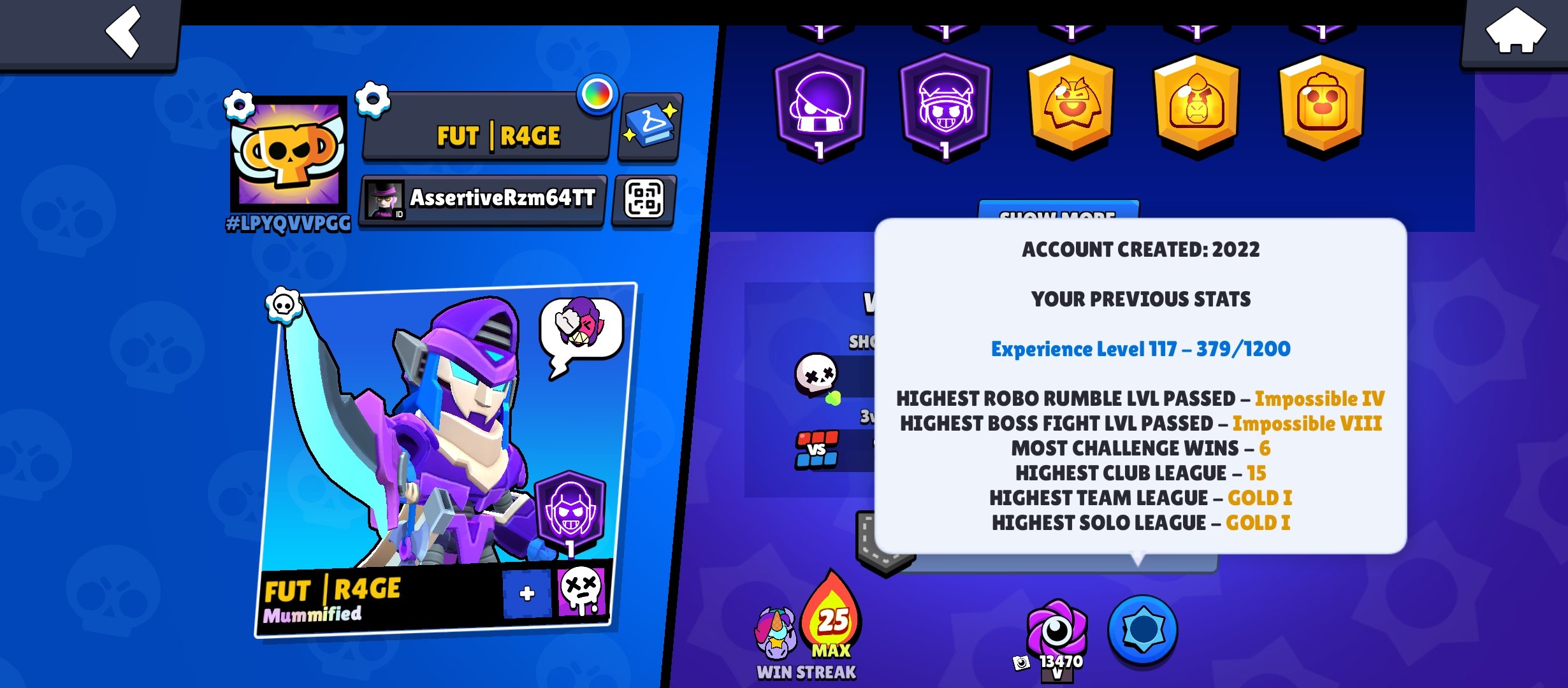 🏆𝟰𝟱𝐊🏆【🎫𝟯 BRAWL PASS+🎫】👤9O/1O4👤𝟮𝟮𝟬 SKINS~20k💎❰💎𝟭𝟮𝟬 GEMS💎❱📹AUTOMATIC ISSUE📹, trophies 45000, brawlers 90