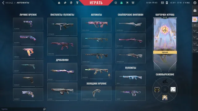 личный акк val+lol, Продажа, Под калибровку, Агентов: 28, Скинов: 173