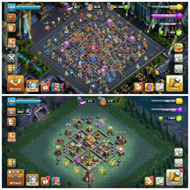 Th-18 LEGENED 2 6 HEROES MAX 7 EPIC MAX Base max, 18 TH Родной Деревни, 10 TH Строителя