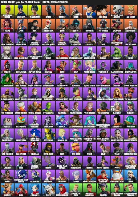 🟦140 SKINÓW🟦Inwentaryzacja na 116.800 V-Buck🟦Trailblazer+Reckoning+Orange Justice+Warpaint🟦PEŁNY DOSTĘP🟦, Sprzedaż, skiny 140