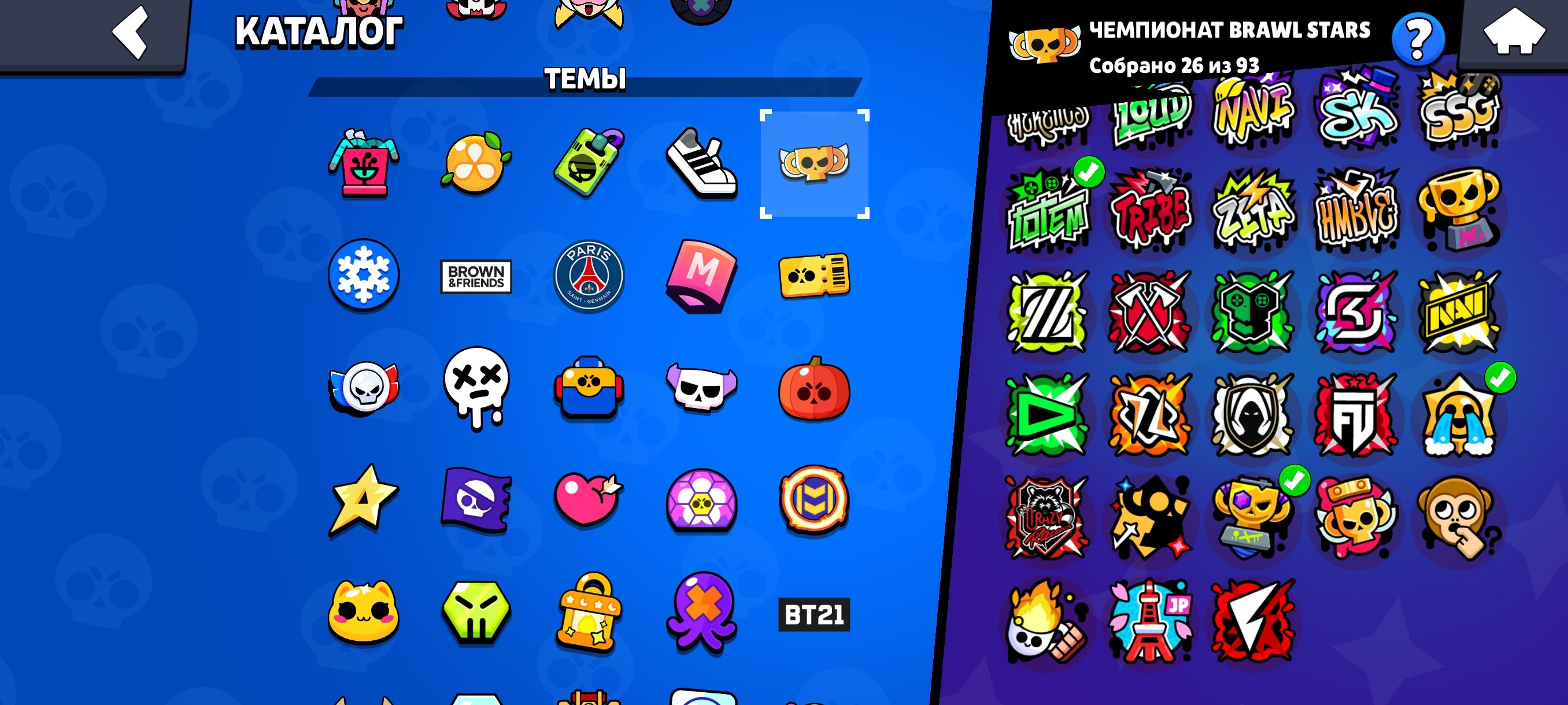 I have a BS and Clash Royale account because they're on the same email address., trophies 48000, brawlers 104, primes 25