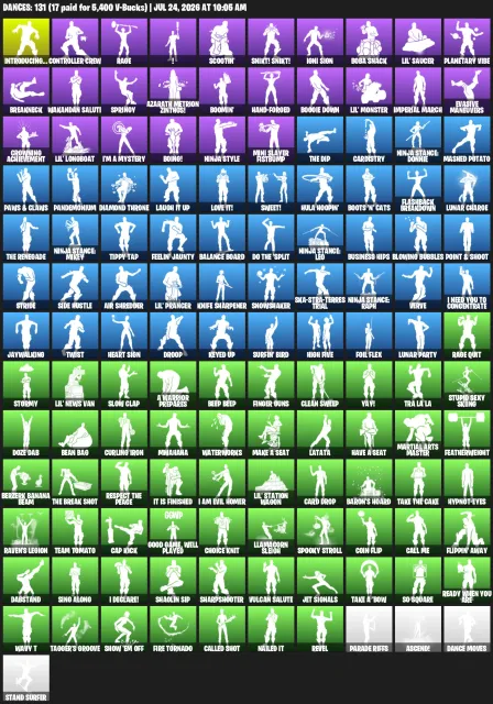 151 Skins | Leviathan Axe | Reaper | Deadpool, Midas, Geralt | 194 Pickaxes | 131 Emotes, Sale, skins 151