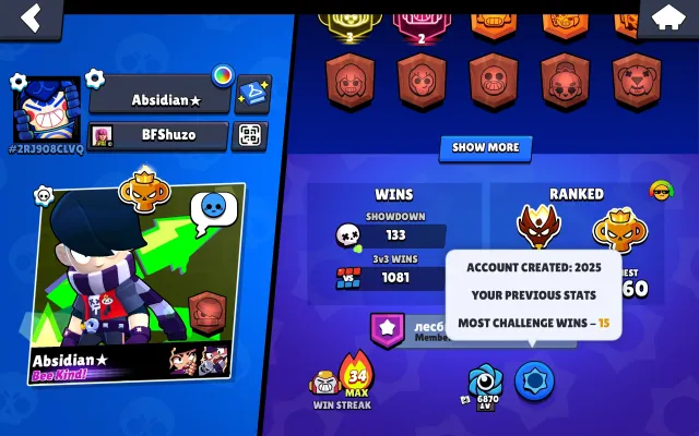 ❎ABOUT RANK▪️PRIME 3❎, 6000 trophies, 66 brawlers, 5 primes