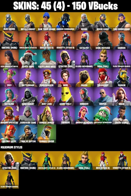 🎮 45 SKINS | Royale Knight | Blue Squire | Rogue Agent | Sub Commander | Havoc | Blue Team Leader, Sale, skins 45