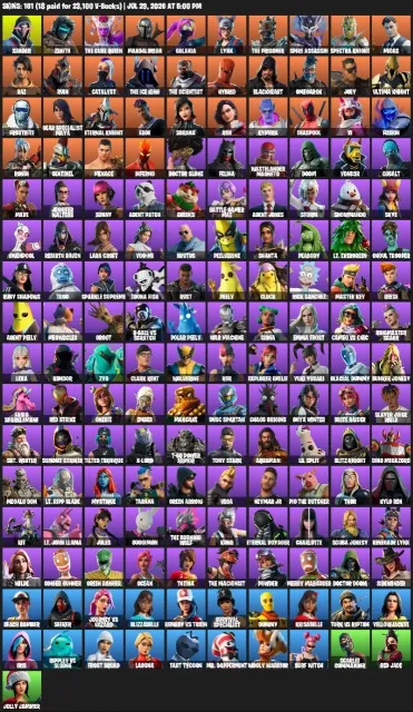 🎀168 skins🎀 | ⛏️216 pickaxes⛏️ | 151 dances |, Sale, skins 168