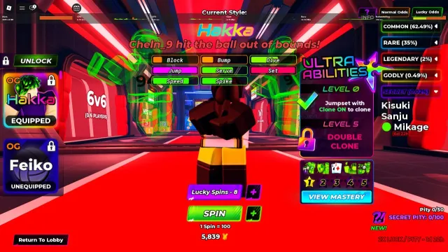 [44 LVL] 🌈OG HAKKA, OG FEIKO, YOGAN, SANJU, and +2, EXTRA TOUCH, LEED FEET❗120+ LUCKY ABILITY SPINS❗, Accounts