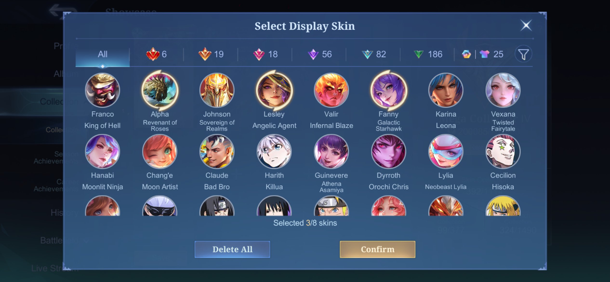 mega collector 4, Sale, Rank: Legend, Level: 70, Winrate: 50%, Heroes: 131, Skins: 400