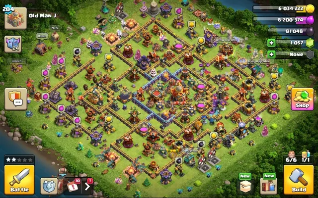 16 TH almost full | 204 LVL | 95/95/72/70/45/9 | full gear + 1k gems, 16 TH Home Village, 10 TH Builder