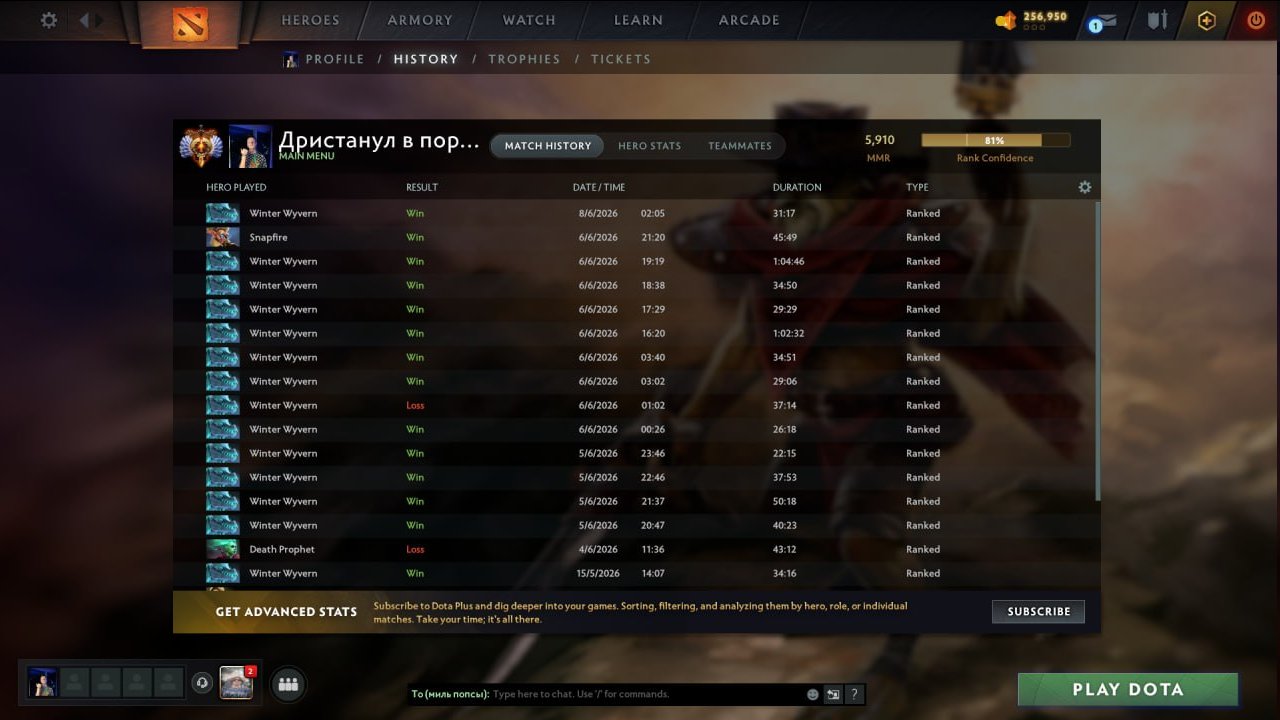 ⚡ PERSONAL ACCOUNT ⚡ TITAN ⚡ 5900 MMR ⚡ ⚡ 10k ORDERS ⚡, Sale, 5910 MMR, 10000 Behavior score, 10000 вежливости, 1300 games, 1500 hours