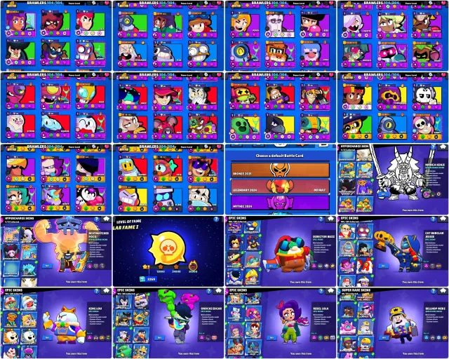 ACC 80000 TROPHY + 58 MAX POWER + LEGENDARY 2024 YEAR + 2 OLD BP + SOLAR FAME + DIRECTOR BUZZ, trophies 80000, brawlers 104, primes 36