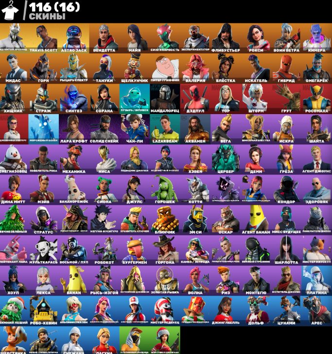 116 skins / Travis Scott / Minty / Good Acc / Console / With Mail, Sale, skins 116