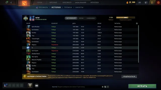 ✅2506MMR Archon II ✅Matches 400🟢Behavior 7466🟢Calibrated 64% Number for ranked, Sale, 2506 MMR, 7466 Behavior score, 7466 вежливости, 400 games, 400 hours