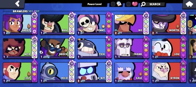 🏆Personal account, all data yours, transferring with email🏆, 69700 trophies, 101 brawlers, 50 primes