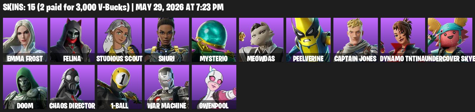⚡ Fortnite Account 💎 1000+ V-Bucks 🔥 10+ Skins 💎 10+ Pickaxes 🔥 10+ Emotes 💎 10+ Gliders ⚡, Sale, skins 15