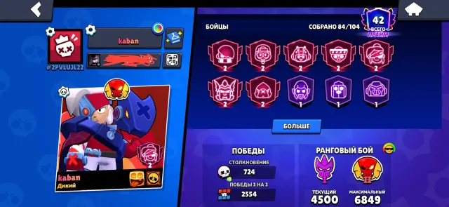 Sjsjdiejejekakdhwjzjjsskakksksksksks, trophies 46017, brawlers 84, primes 42