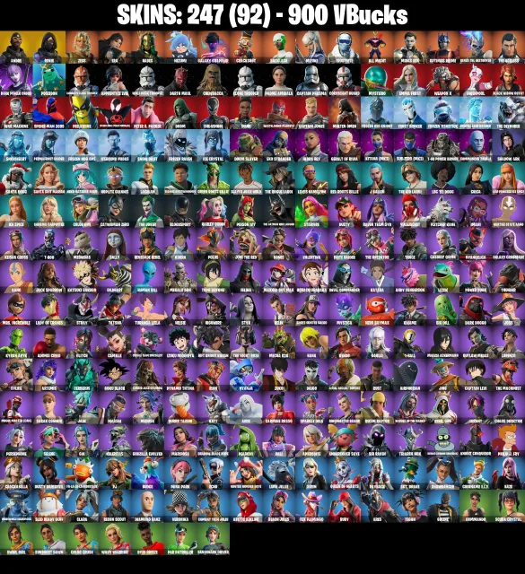 [PC/PSN/XBOX]❤️247 skins❤️Andre❤️Renee❤️Zeus❤️Era❤️Hades❤️900 VB❤️, Sale, skins 247