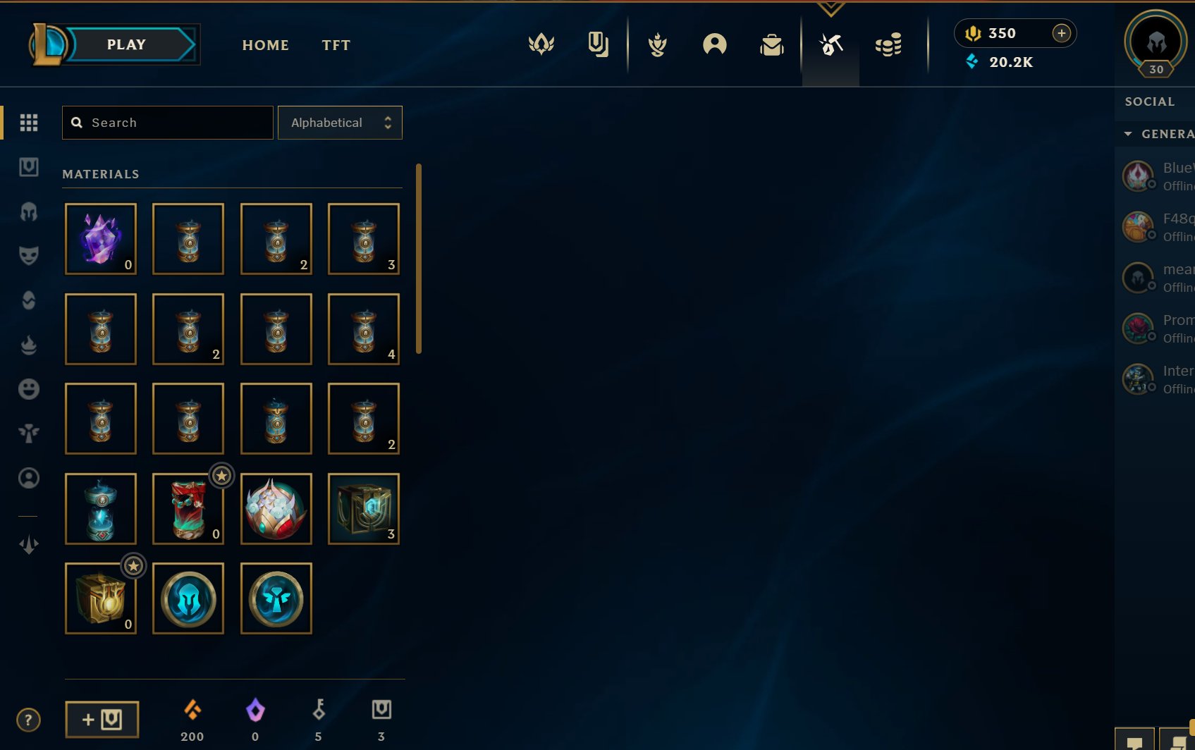 // NA // HandLeveled Fresh 350+ RP Prime Loot 30k+ BE ARAM Only Unranked Smurf Lvl 30 Handmade, Sale, level 30, champions 10, skins 5, Unranked