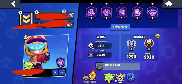 💳 23-BP+【🔥81.5K CUPS🔥】【⚡106-11X POWER⚡】【💜104 HYPERCHARGES💜】【👕449 SKINS👕】【👑 2 MASTER👑】, 81500 cups, 106 brawlers