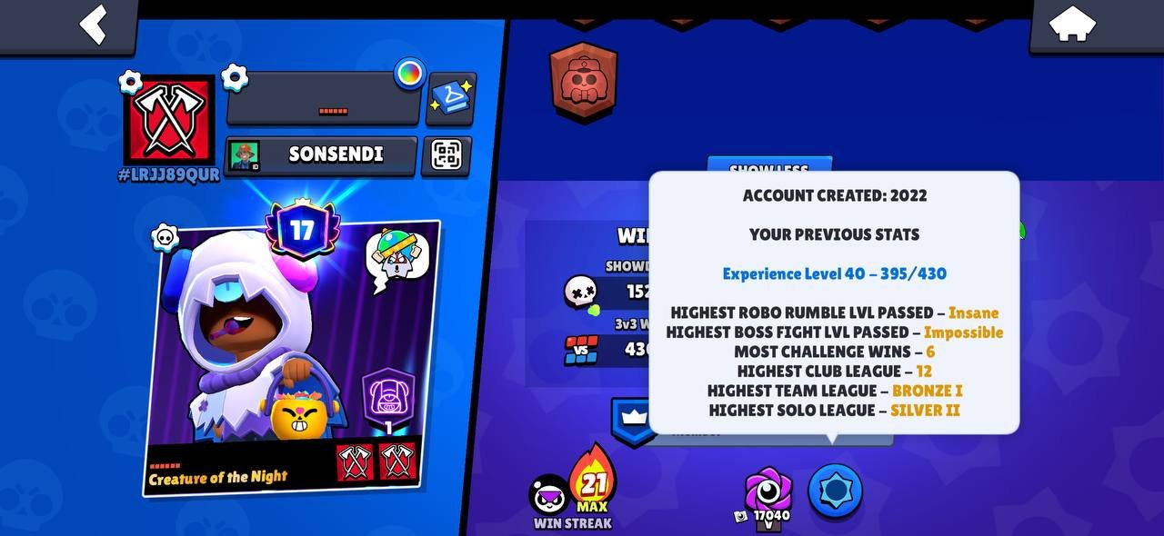 🏆45288 CUP WINNING🏆 👤104 FIGHTER👤♻️RE-LINK♻️⚜️2022 ACCOUNT⚜️🔥50+ HYPER🔥🥇IDEAL FOR LEAGUE🥇, trophies 45288, brawlers 101, primes 17