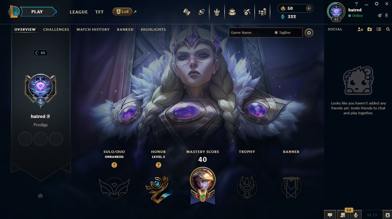 ⭐💛🟨 45 LEVEL 🟨 GREAT ACCOUNT 🟨 AUTOMATIC DELIVERY 🟨 RANKED 🟨 NO BANS 🟨💛⭐, Sale, level 45, champions 38, skins 4, Unranked