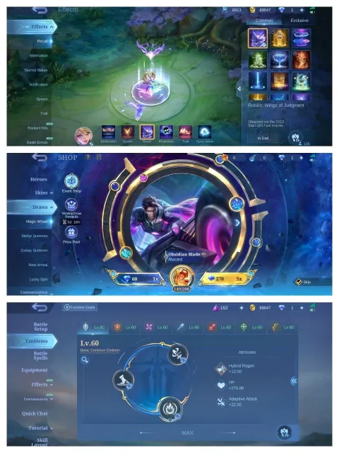 🔥Найкраща аніме шкіра у світі➤JJK satoru GOJO➤Mikasa Fanny➤Collector Argus➤Badang➤LUCKYBOX Chou➤Uranus, Продажа, Ранг: Мифический, Уровень: 98, Процент побед: 59%, Герои: 138, Облики: 282