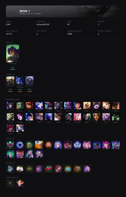 🟡┃👑 PSYOPS PYKE / ODYSSEY SIVIR / ARCLIGHT YORICK ┃🕗 АВТОВЫДАЧА┃🤍 СМЕНА НИКА┃✅ ПОЧТА┃, Продажа, уровень 40, чемпионы 26, скины 4, Железо