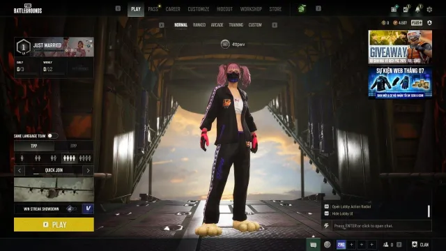 Aug G-Dragon lvl 1, Есть BATTLEGROUNDS Plus